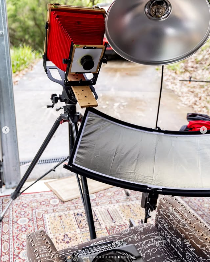 Wet-plate collodion camera and studio equipment